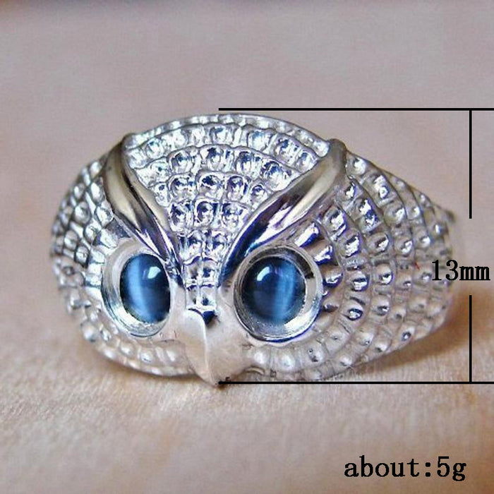 Anillo con cabeza de búho Anillo con personalidad creativa europea y americana