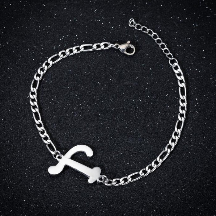 26 letter bracelet, European and American personality A-Z English bracelet girlfriend gift wholesale