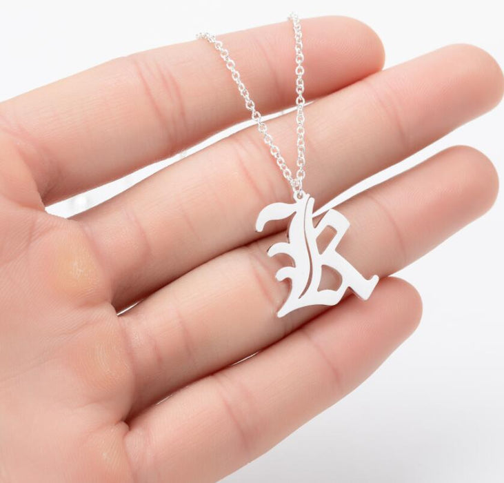 Cross-border African, Japanese and Korean simple bird, flower, leaf geometric necklace, stainless steel pendant