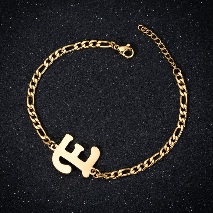 26 letter bracelet, European and American personality A-Z English bracelet girlfriend gift wholesale