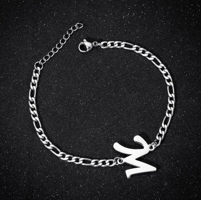 26 letter bracelet, European and American personality A-Z English bracelet girlfriend gift wholesale