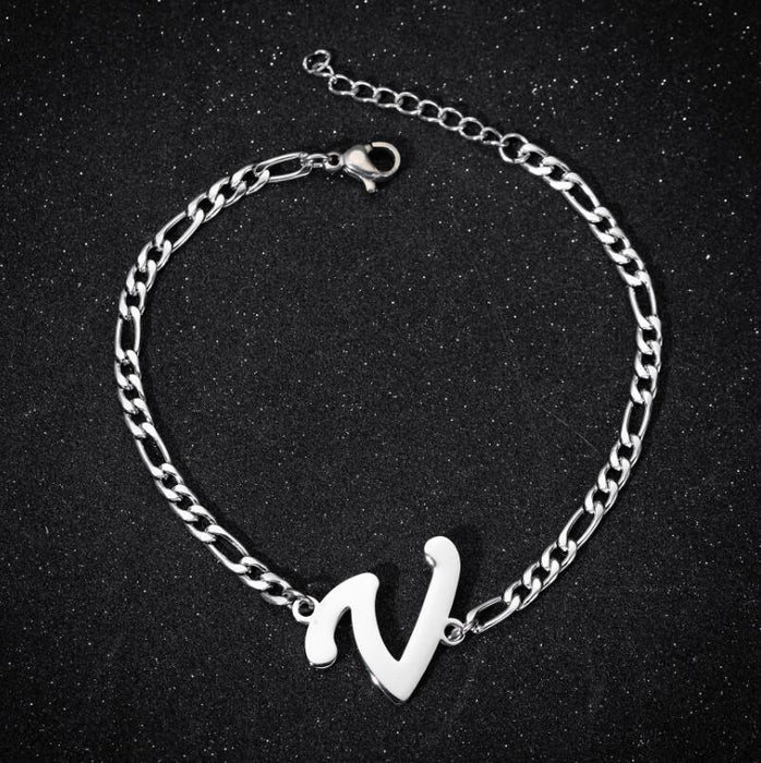 26 letter bracelet, European and American personality A-Z English bracelet girlfriend gift wholesale