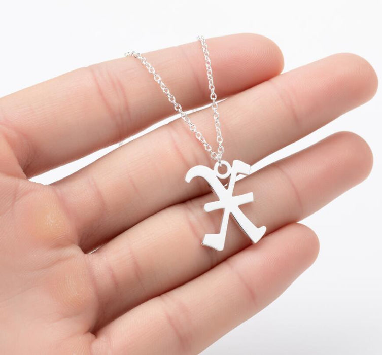 Cross-border African, Japanese and Korean simple bird, flower, leaf geometric necklace, stainless steel pendant