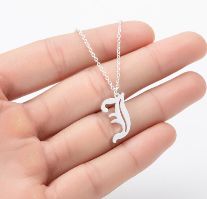 Cross-border African, Japanese and Korean simple bird, flower, leaf geometric necklace, stainless steel pendant