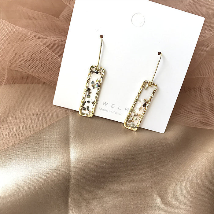 Baroque tassel S925 silver earrings retro long earrings two-piece set