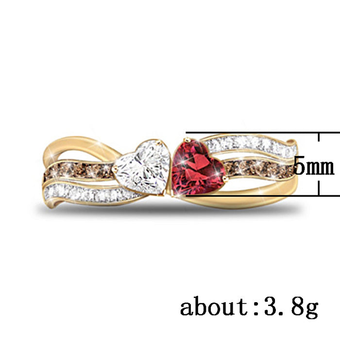 Multicolor Butterfly Motif Zirconia Ring