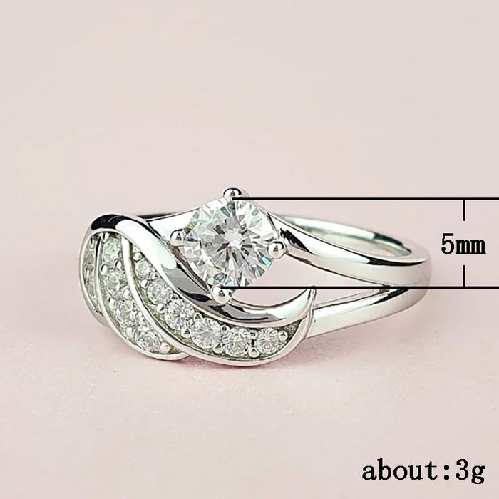 Fashionable OL ladies zircon ring