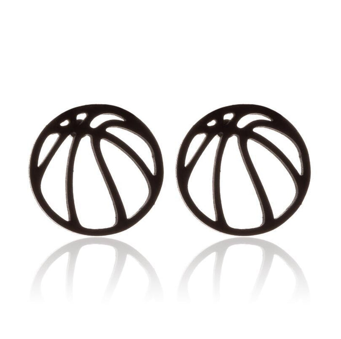 Pendientes de acero inoxidable con forma de flor hueca: joyas elegantes y femeninas de inspiración vintage