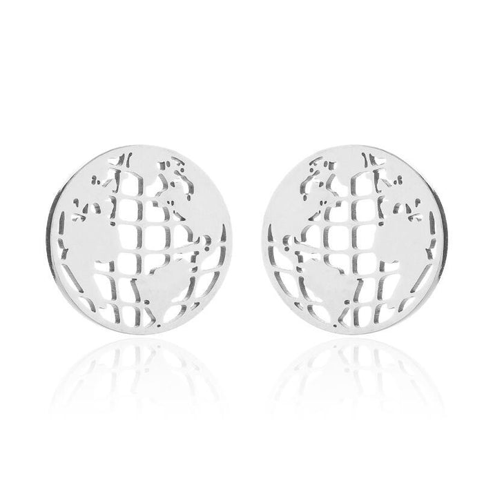 Pendientes de acero inoxidable con forma de flor hueca: joyas elegantes y femeninas de inspiración vintage