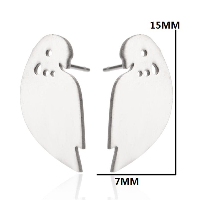 Pendientes de acero inoxidable con forma de flor hueca: joyas elegantes y femeninas de inspiración vintage