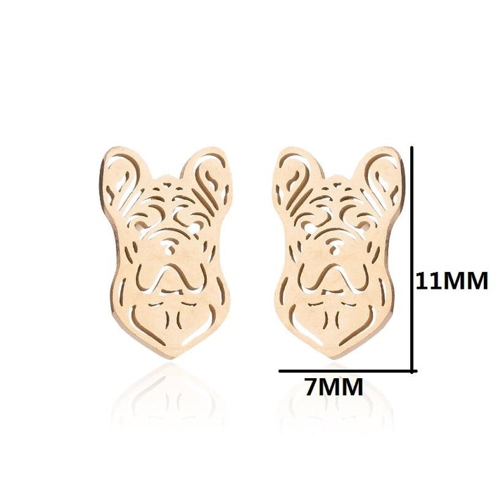 Pendientes de acero inoxidable con forma de flor hueca: joyas elegantes y femeninas de inspiración vintage