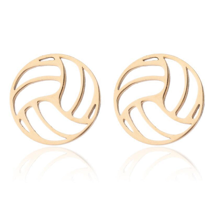 Pendientes de acero inoxidable con forma de flor hueca: joyas elegantes y femeninas de inspiración vintage