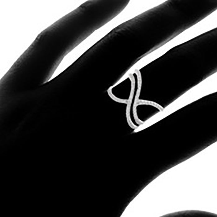 Line Wrap Ring with Zirconia