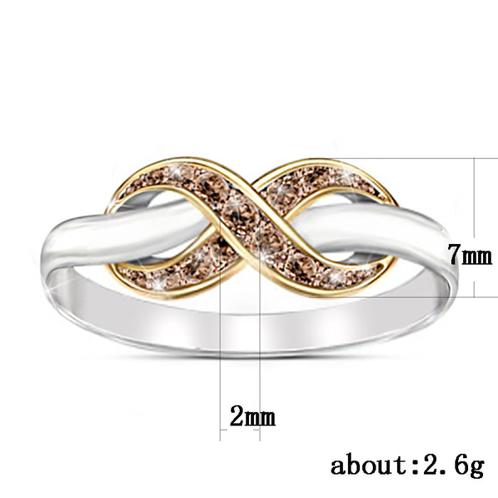 Double Wrap X-Shaped Zirconia Ring