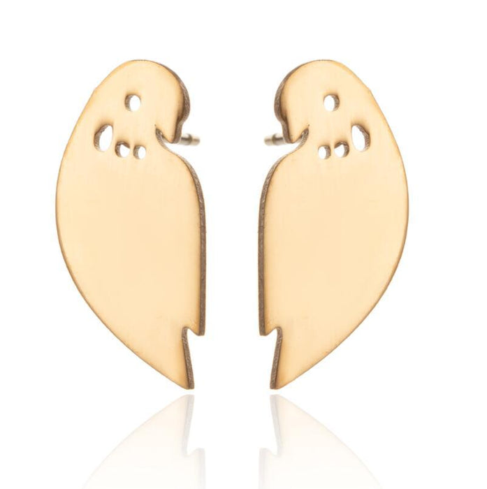 Pendientes de acero inoxidable con forma de flor hueca: joyas elegantes y femeninas de inspiración vintage