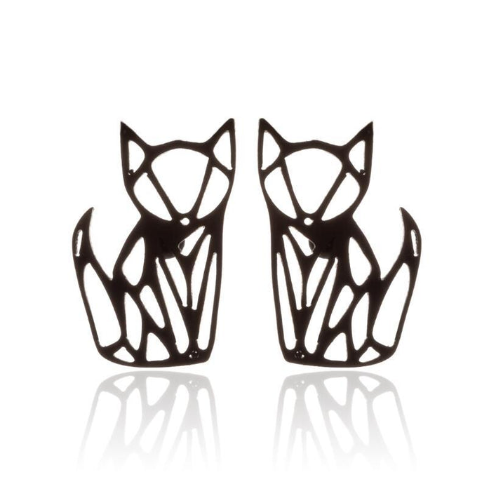 Pendientes de acero inoxidable con forma de flor hueca: joyas elegantes y femeninas de inspiración vintage