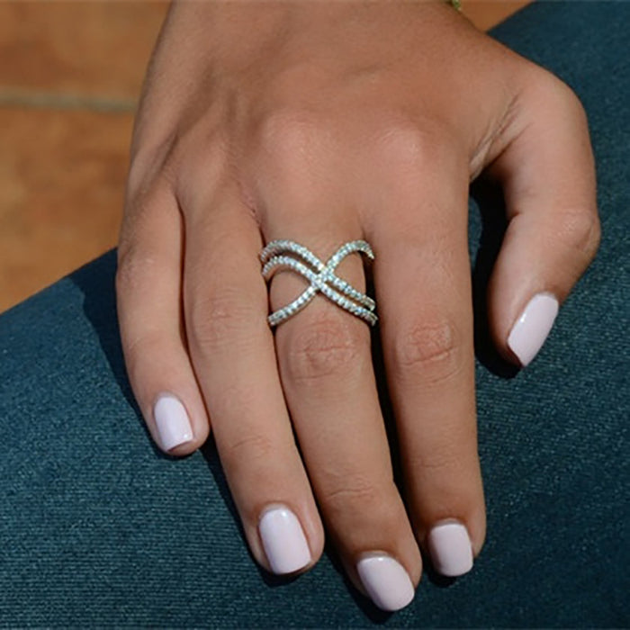 Line Wrap Ring with Zirconia