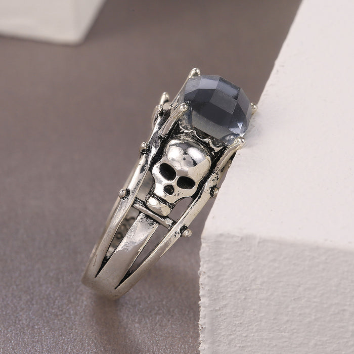 Anillo personalizado con doble calavera