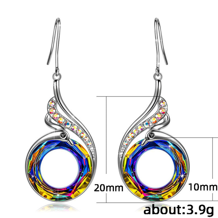 Beautiful and simple peacock shape earrings creative earrings