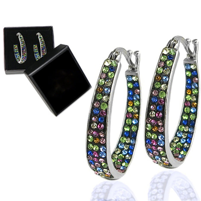 Pendientes de diamantes de colores