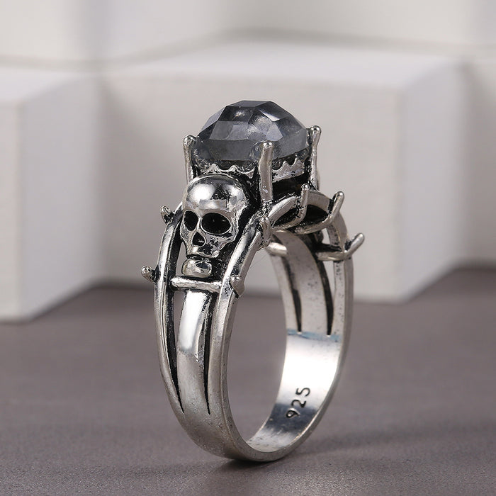 Anillo personalizado con doble calavera