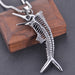 Vintage Men's Fishbone Stainless Steel Necklace - wallojewerly 