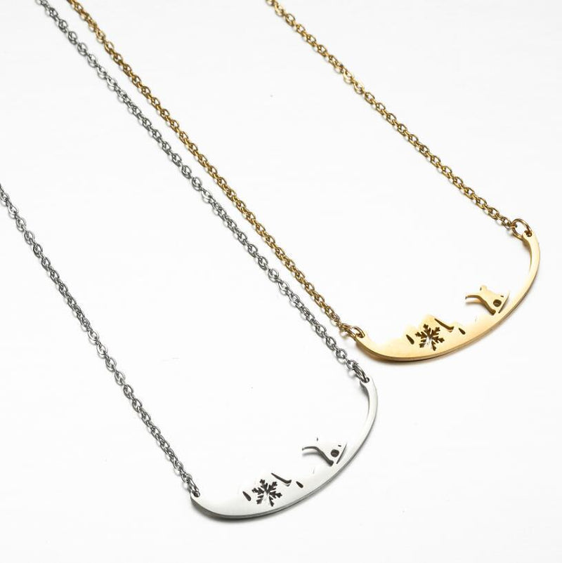 Mother holding baby earrings and necklace set, Mother's Day fashion jewelry three-piece gift wholesale
