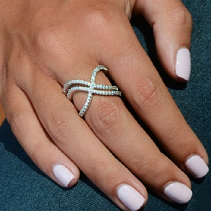 Line Wrap Ring with Zirconia