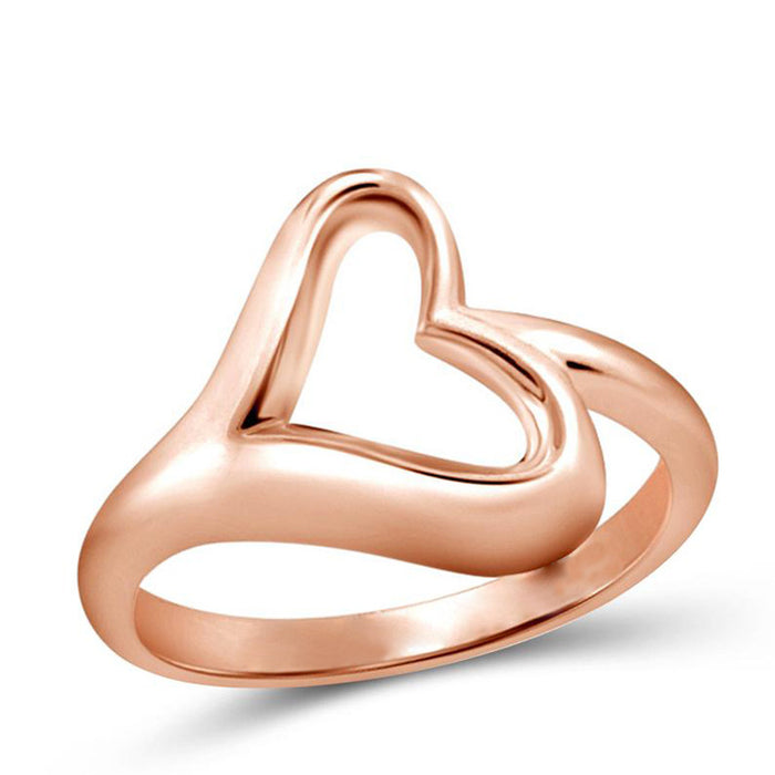 Anillo de corazón simple galvanizado