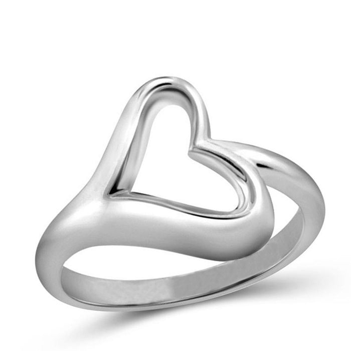 Anillo de corazón simple galvanizado