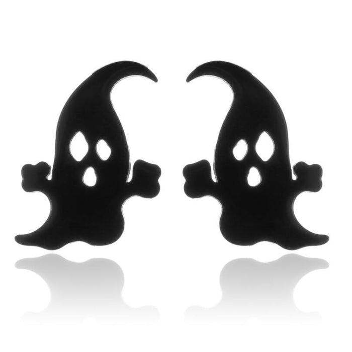 Pendientes de Batman fantasma, pendientes sencillos de acero inoxidable con forma de paraguas, luna y estrella, venta al por mayor