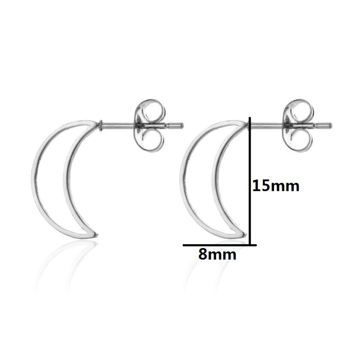 Pendientes de Batman fantasma, pendientes sencillos de acero inoxidable con forma de paraguas, luna y estrella, venta al por mayor