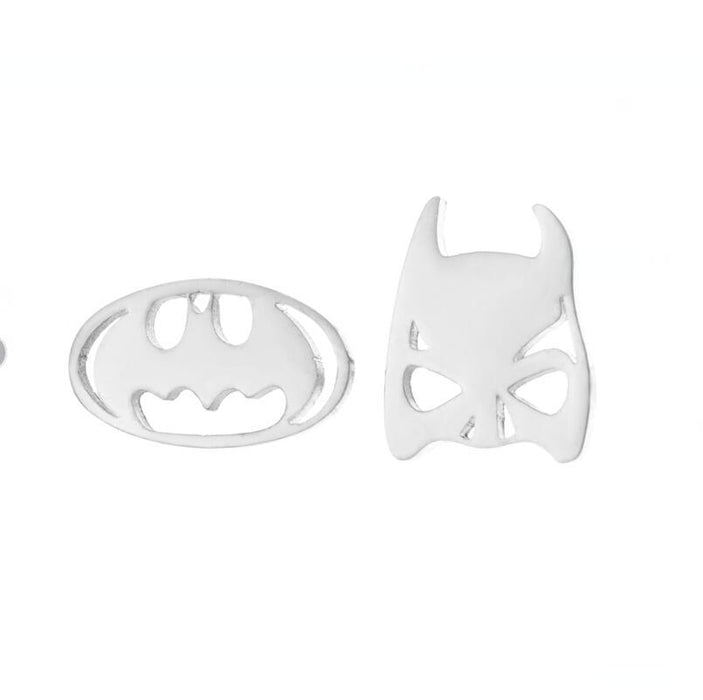 Pendientes de Batman fantasma, pendientes sencillos de acero inoxidable con forma de paraguas, luna y estrella, venta al por mayor