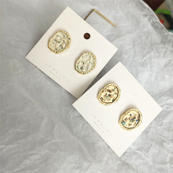 Irregular sequin earrings transparent cold style temperament girls earrings