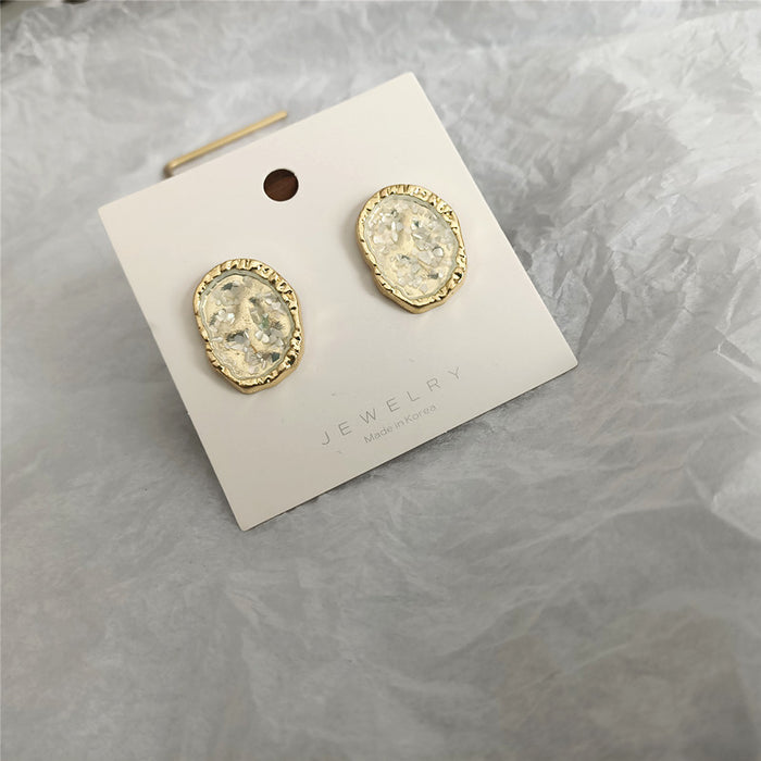 Irregular sequin earrings transparent cold style temperament girls earrings