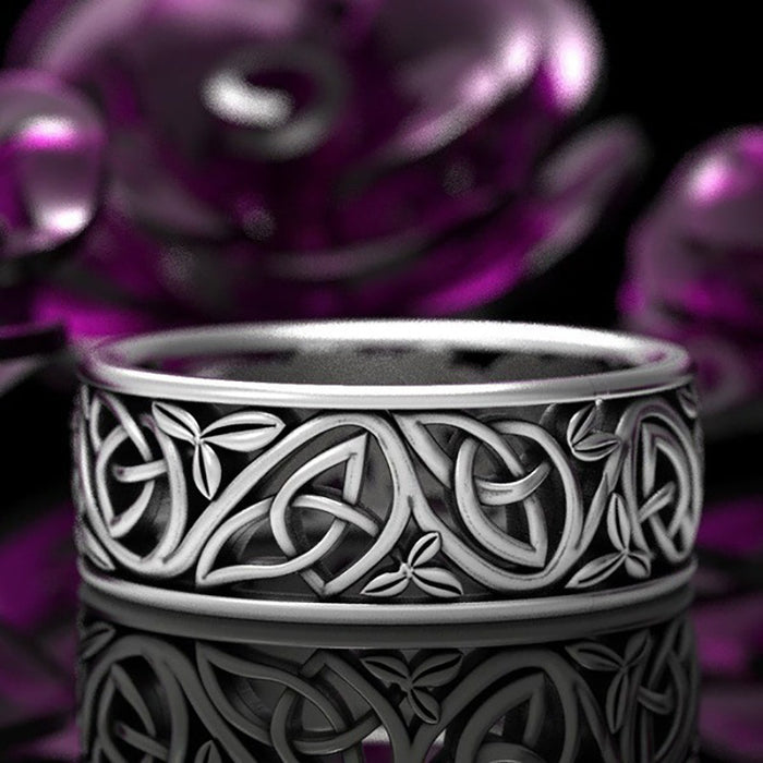 Nordic Viking wolf ring punk style men's ring