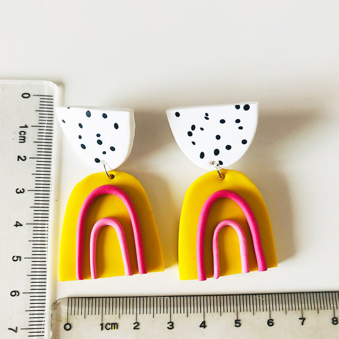 Handmade Soft Clay Earrings - Unique and Trendy, Perfect for Students