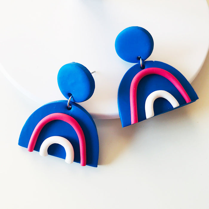 Handmade Soft Clay Earrings - Unique and Trendy, Perfect for Students