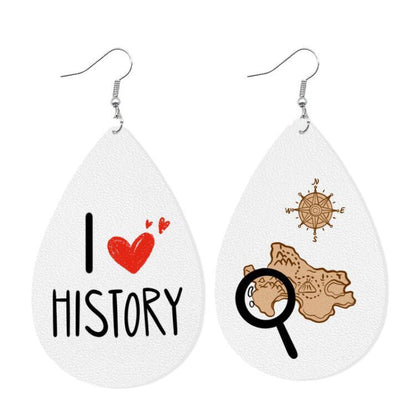 Vintage Sports Leather Earrings with Baseball, Basketball, Football Designs