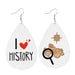 Vintage Sports Leather Earrings with Baseball, Basketball, Football Designs - wallojewerly 