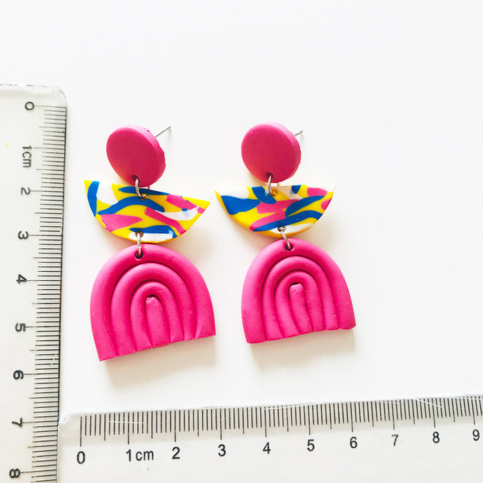 Handmade Soft Clay Earrings - Unique and Trendy, Perfect for Students