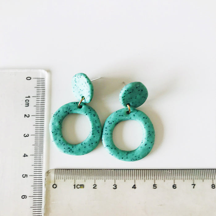 Trendy Clay Earrings - Popular Western Style, Perfect for Students