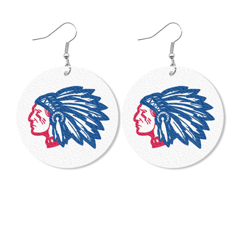Western USA Leather Earrings - Texas Iowa Map Jewelry for Women - wallojewerly 