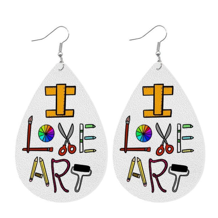 Vintage Sports Leather Earrings with Baseball, Basketball, Football Designs - wallojewerly 
