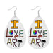 Vintage Sports Leather Earrings with Baseball, Basketball, Football Designs - wallojewerly 