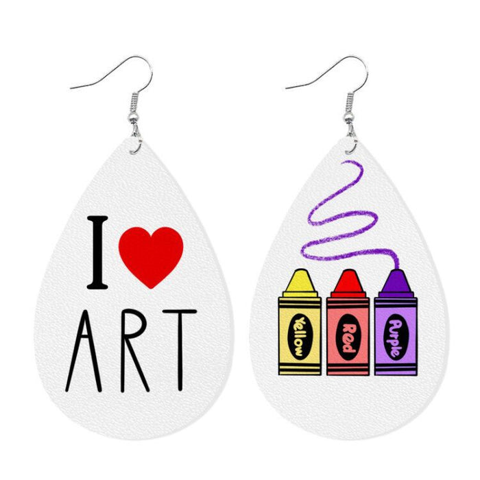 Vintage Sports Leather Earrings with Baseball, Basketball, Football Designs - wallojewerly 