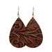 Creative Embossed Leather Earrings - High-Quality Vintage Earrings for Women - wallojewerly 