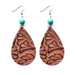 Creative Embossed Leather Earrings - High-Quality Vintage Earrings for Women - wallojewerly 