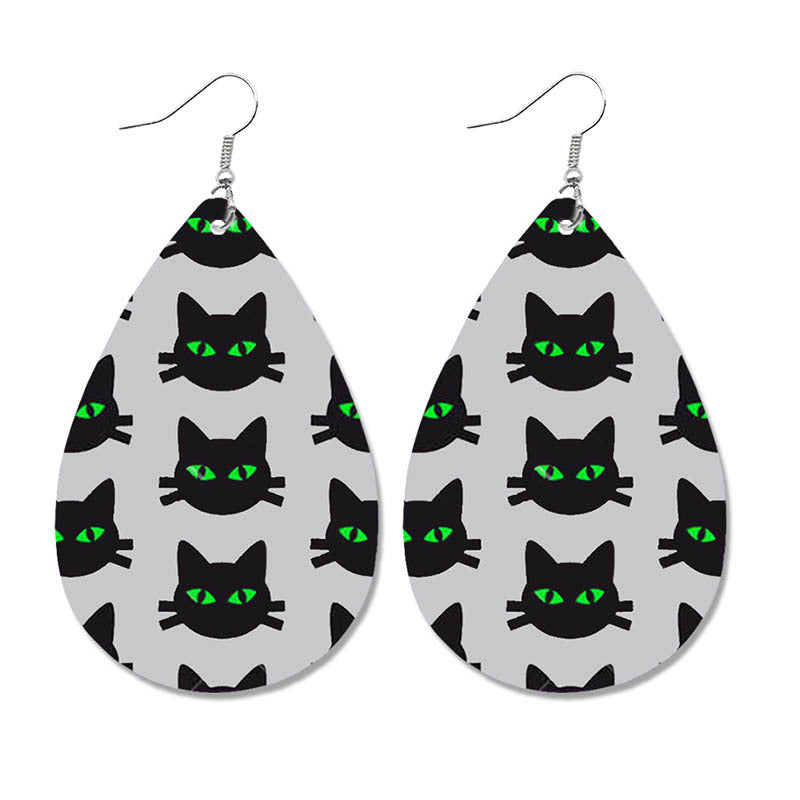 Creative Halloween Earrings with Spider, Pumpkin, and Bat Teardrop Design