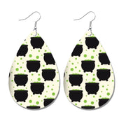 Creative Halloween Earrings with Spider, Pumpkin, and Bat Teardrop Design - wallojewerly 